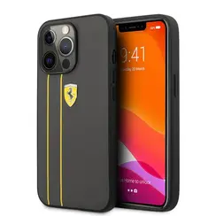 Ferrari iPhone 13 Pro Max Back-Cover hul - Lines Grey - Gelb
