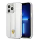 Ferrari Ferrari iPhone 13 Pro Max Back cover coque 3D Stripes - Argent Ferrari Ferrari iPhone 13 Pro Max Back cover coque 3D Stripes - Argent