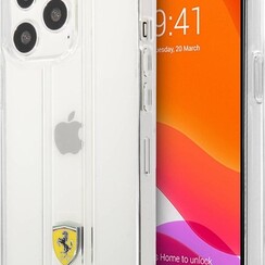 Ferrari iPhone 13 Pro Max Back cover case - 3D Stripes - Transparent