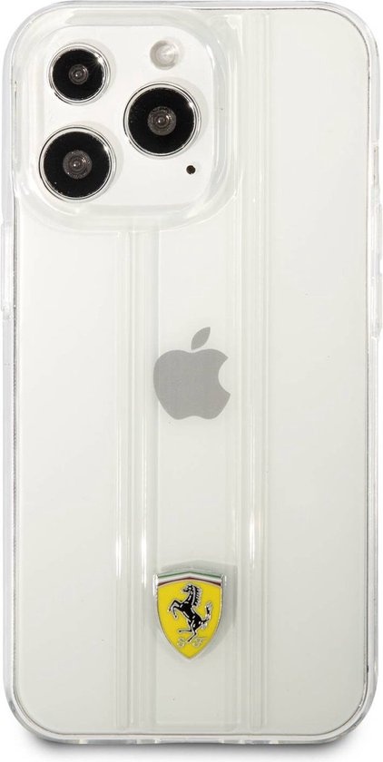 Ferrari Ferrari iPhone 13 Pro Max Backcover hoesje 3D Stripes - Transparant, foto 2 van 6