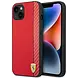 Ferrari Ferrari iPhone 14 Back-Cover hul - Carbon - Rot Ferrari Ferrari iPhone 14 Back-Cover hul - Carbon - Rot