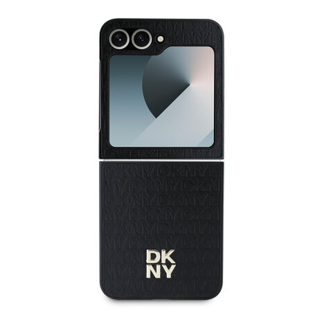 DKNY DKNY Samsung Galaxy Z Flip 6 Repeat Pattern Stack Logo - Black DKNY DKNY Samsung Galaxy Z Flip 6 Repeat Pattern Stack Logo - Black