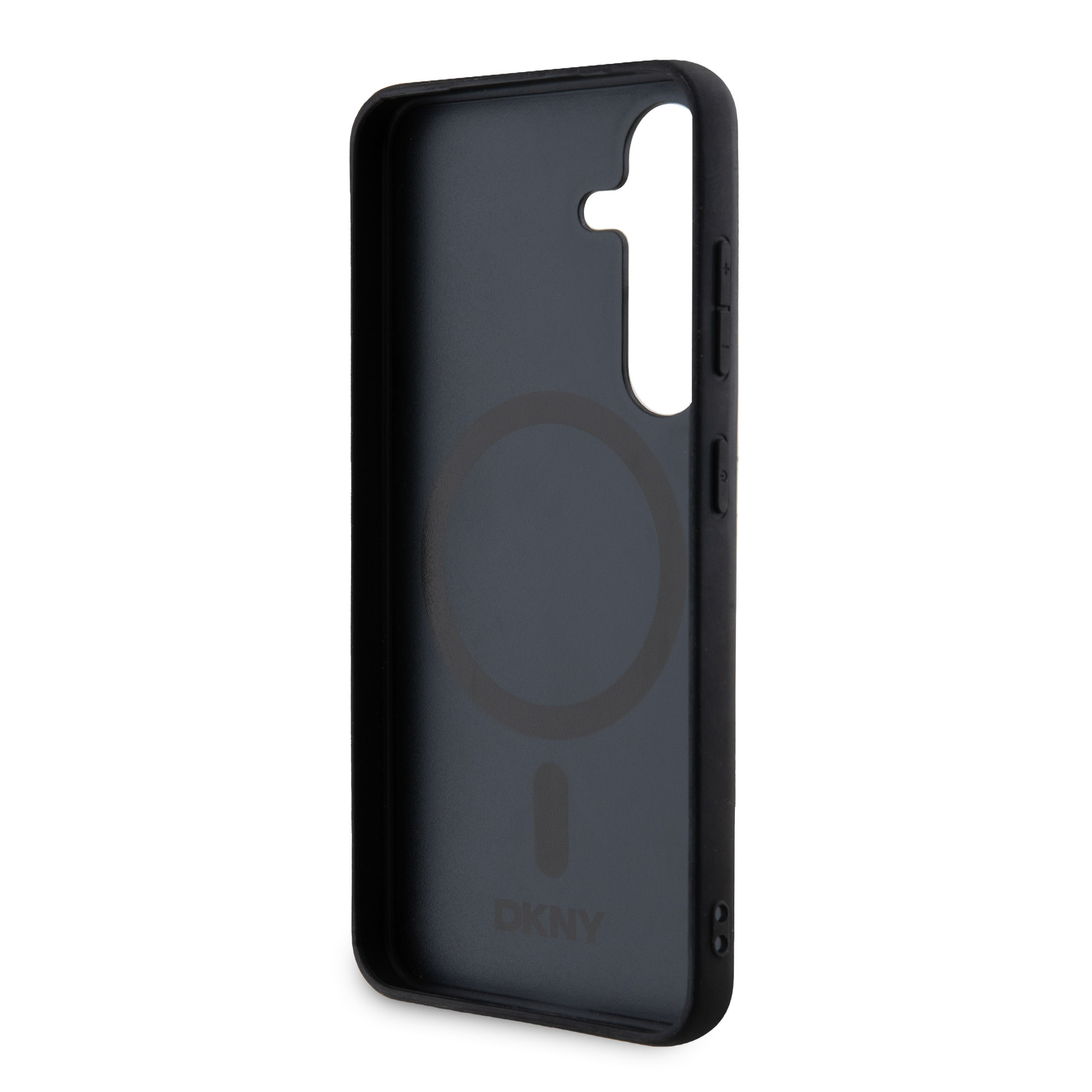 DKNY DKNY Galaxy S24 Backcover Case - Magsafe - Leather Repeat Pattern - Zwart, foto 6 van 6