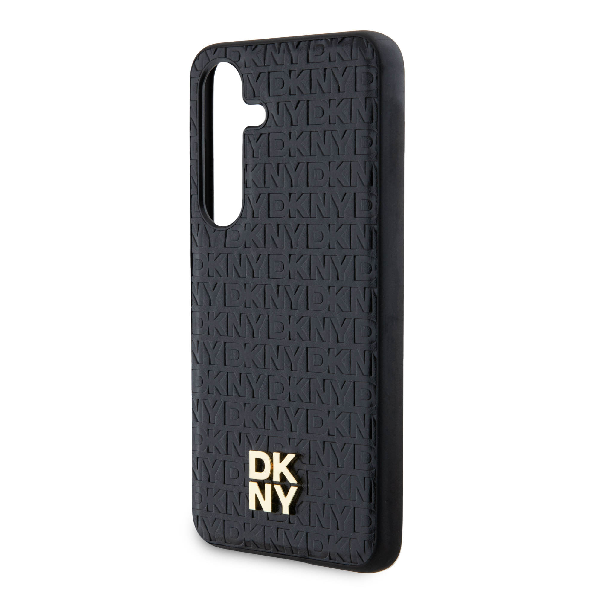 DKNY DKNY Galaxy S24 Backcover Case - Magsafe - Leather Repeat Pattern - Zwart, foto 5 van 6