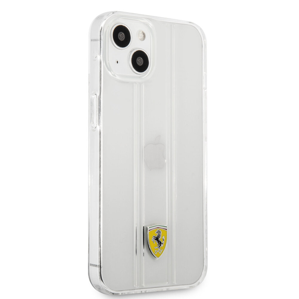 Ferrari Ferrari iPhone 13 Back-Cover hul - 3D Stripes - Transparent Ferrari Ferrari iPhone 13 Back-Cover hul - 3D Stripes - Transparent