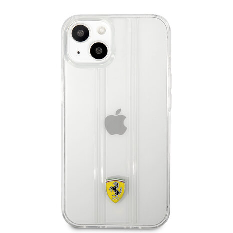 Ferrari Ferrari iPhone 13 Back-Cover hul - 3D Stripes - Transparent Ferrari Ferrari iPhone 13 Back-Cover hul - 3D Stripes - Transparent