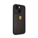Ferrari Ferrari iPhone 14 Plus & 15 Plus Backcover hoesje - Perforated - Nylon Base - Zwart Ferrari Ferrari iPhone 14 Plus & 15 Plus Backcover hoesje - Perforated - Nylon Base - Zwart