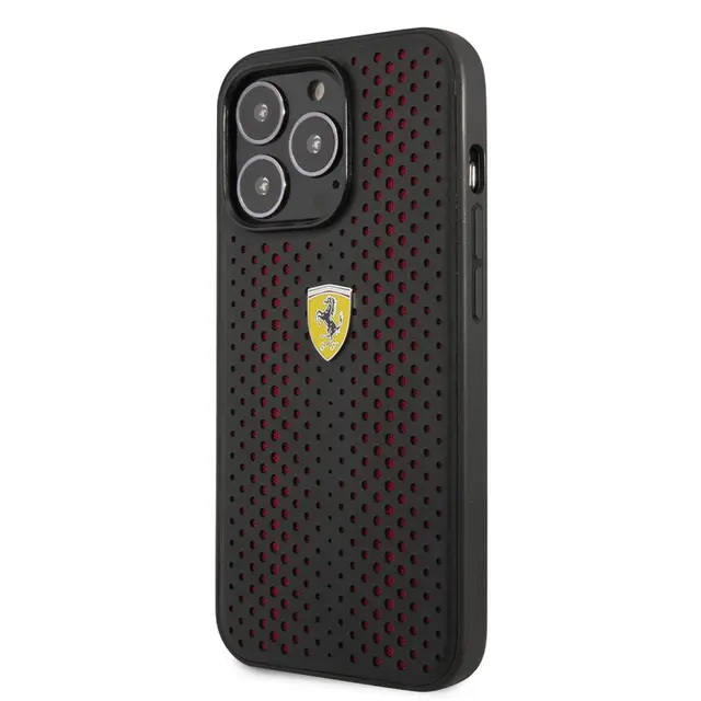 Ferrari Ferrari iPhone 14 Pro Backcover hoesje Leather Perfo - Rood, foto 5 van 5