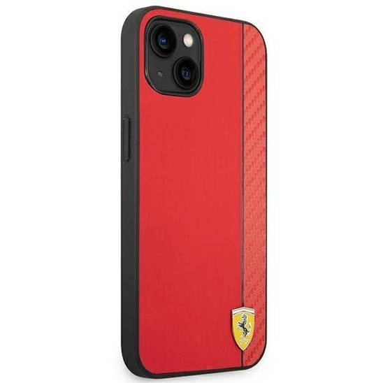 Ferrari Ferrari iPhone 14 Plus Backcover hoesje Carbon - Rood, foto 3 van 5