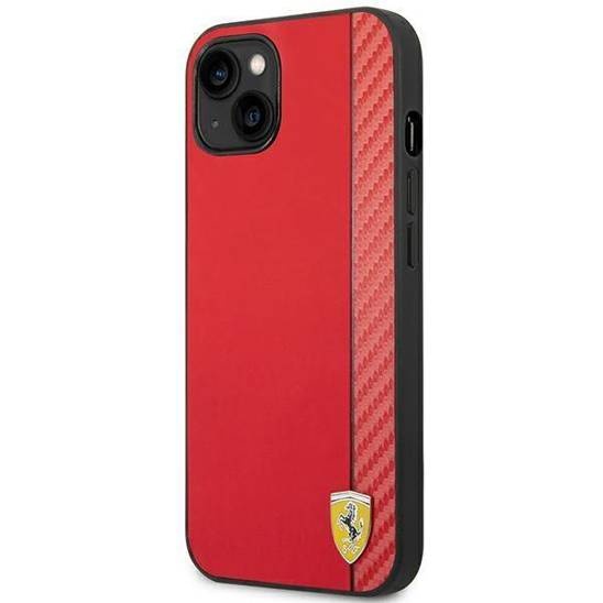 Ferrari Ferrari iPhone 14 Plus Backcover hoesje Carbon - Rood, foto 4 van 5
