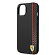 Ferrari Ferrari iPhone 14 Plus Backcover hoesje Bimaterial stripe - Zwart Ferrari Ferrari iPhone 14 Plus Backcover hoesje Bimaterial stripe - Zwart