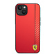 Ferrari Ferrari iPhone 14 Plus Backcover hoesje Bimaterial stripe - Rood Ferrari Ferrari iPhone 14 Plus Backcover hoesje Bimaterial stripe - Rood