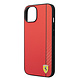 Ferrari Ferrari iPhone 14 Plus Backcover hoesje Bimaterial stripe - Rood Ferrari Ferrari iPhone 14 Plus Backcover hoesje Bimaterial stripe - Rood