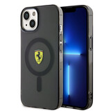 Ferrari Ferrari iPhone 14 Plus Backcover hoesje Magsafe Translucent - Zwart Ferrari Ferrari iPhone 14 Plus Backcover hoesje Magsafe Translucent - Zwart