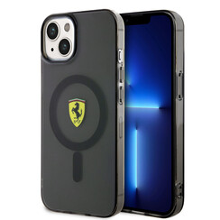 Ferrari iPhone 14 Plus Back cover case - Magsafe Translucent - Black