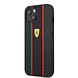 Ferrari Ferrari iPhone 14 Plus Backcover hoesje Central Stripe - Zwart Ferrari Ferrari iPhone 14 Plus Backcover hoesje Central Stripe - Zwart