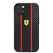 Ferrari Ferrari iPhone 14 Plus Backcover hoesje Central Stripe - Zwart Ferrari Ferrari iPhone 14 Plus Backcover hoesje Central Stripe - Zwart