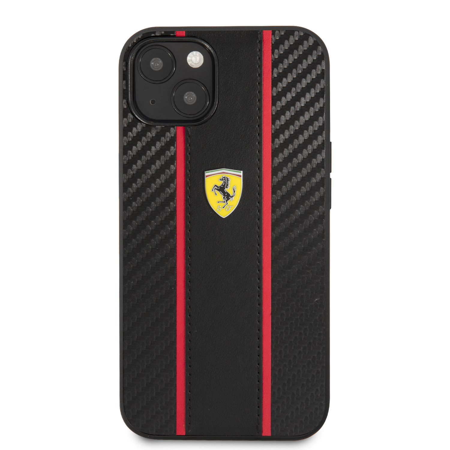 Ferrari Ferrari iPhone 14 Plus Backcover hoesje Central Stripe - Zwart, foto 3 van 6