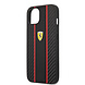 Ferrari Ferrari iPhone 14 Plus Backcover hoesje Central Stripe - Zwart Ferrari Ferrari iPhone 14 Plus Backcover hoesje Central Stripe - Zwart
