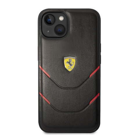 Ferrari Ferrari iPhone 14 Plus Back-Cover hul - Hot Stamp - Schwarz Ferrari Ferrari iPhone 14 Plus Back-Cover hul - Hot Stamp - Schwarz