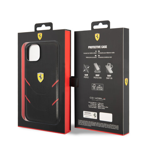Ferrari Ferrari iPhone 14 Plus Back cover coque Hot Stamp - Noir Ferrari Ferrari iPhone 14 Plus Back cover coque Hot Stamp - Noir