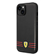 Ferrari Ferrari iPhone 14 Plus Backcover hoesje Trio lines - Zwart Ferrari Ferrari iPhone 14 Plus Backcover hoesje Trio lines - Zwart