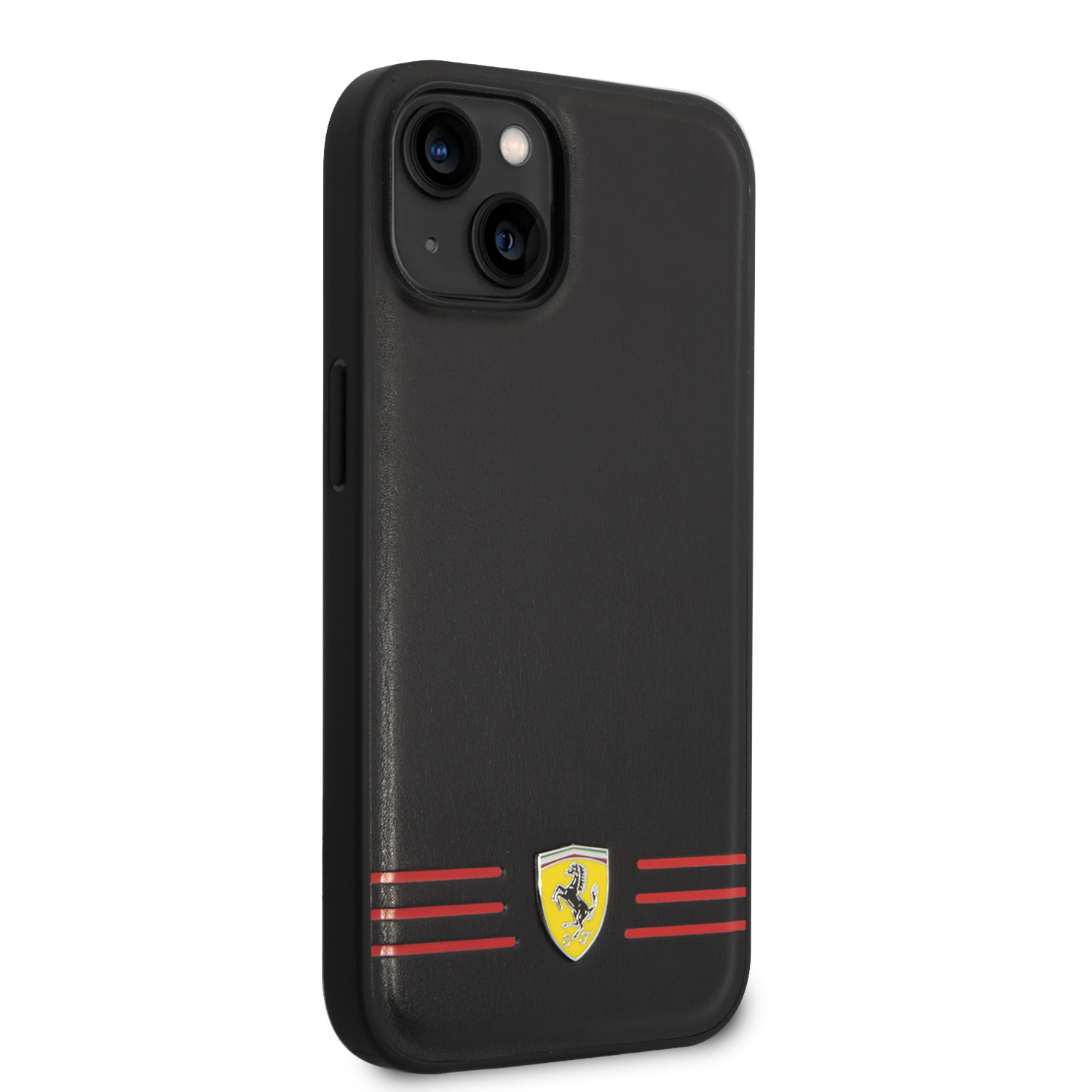 Ferrari Ferrari iPhone 14 Plus Backcover hoesje Trio lines - Zwart, foto 4 van 6