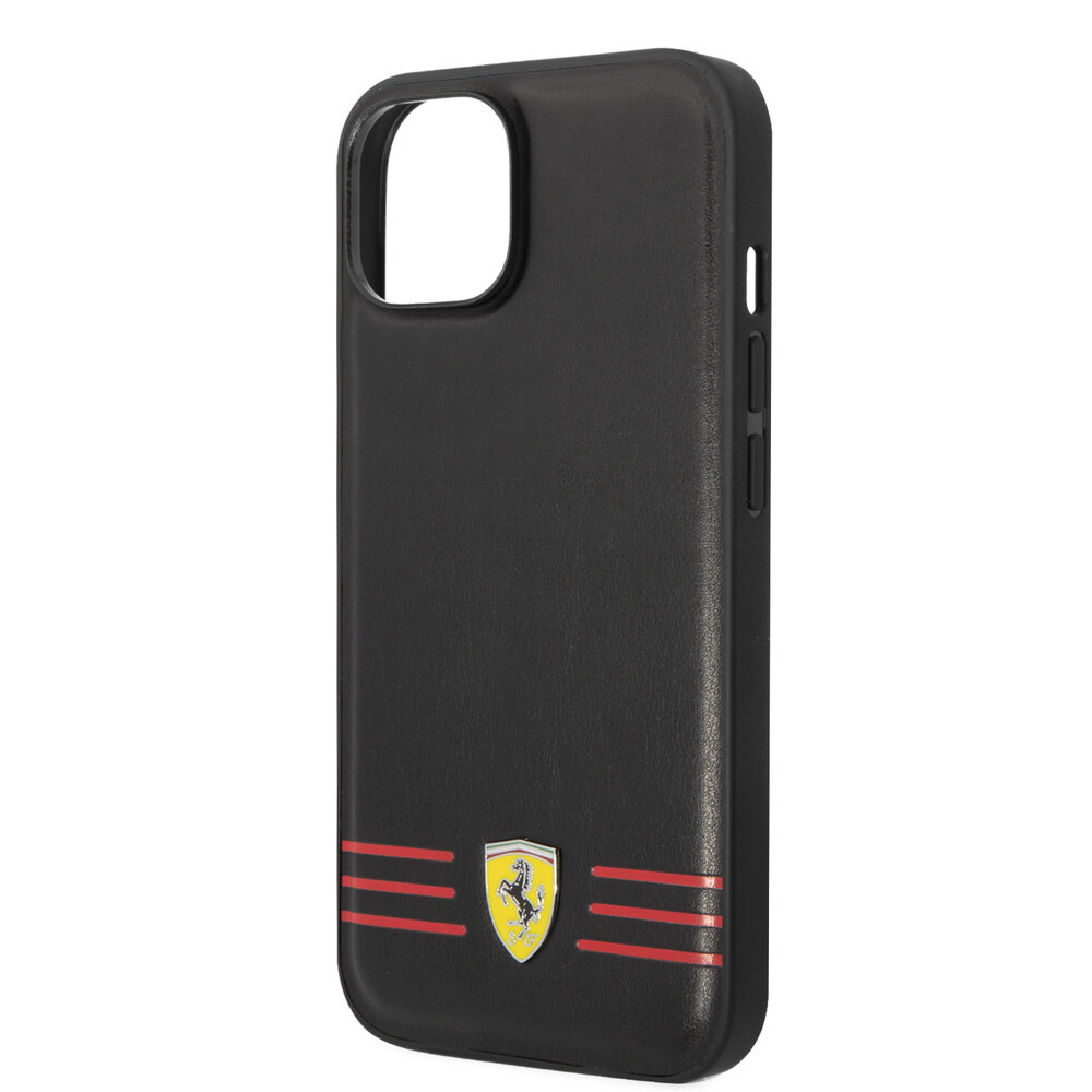 Ferrari Ferrari iPhone 14 Plus Back cover case - Trio lines - Black Ferrari Ferrari iPhone 14 Plus Back cover case - Trio lines - Black