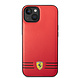 Ferrari Ferrari iPhone 14 Plus Backcover hoesje Trio lines - Rood Ferrari Ferrari iPhone 14 Plus Backcover hoesje Trio lines - Rood