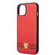 Ferrari Ferrari iPhone 14 Plus Backcover hoesje Trio lines - Rood Ferrari Ferrari iPhone 14 Plus Backcover hoesje Trio lines - Rood