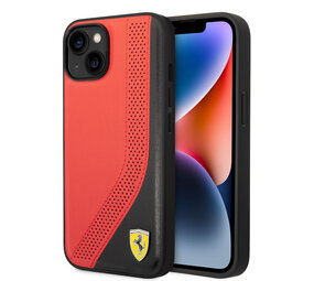 Ferrari Ferrari iPhone 14 Plus Back cover case - Perforated - Red Ferrari Ferrari iPhone 14 Plus Back cover case - Perforated - Red