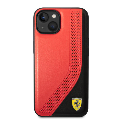 Ferrari Ferrari iPhone 14 Plus Back cover coque Perforated - Rouge Ferrari Ferrari iPhone 14 Plus Back cover coque Perforated - Rouge