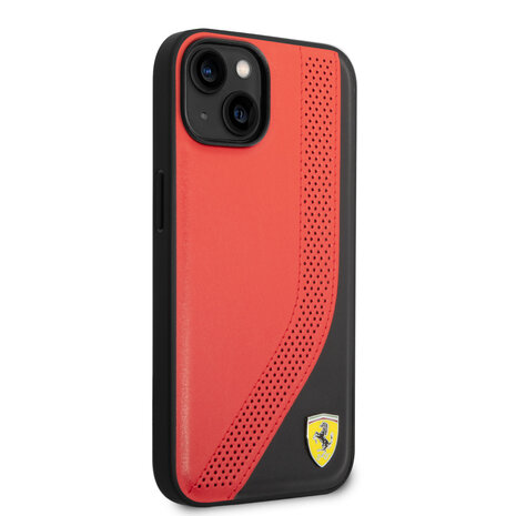 Ferrari Ferrari iPhone 14 Plus Back cover coque Perforated - Rouge Ferrari Ferrari iPhone 14 Plus Back cover coque Perforated - Rouge