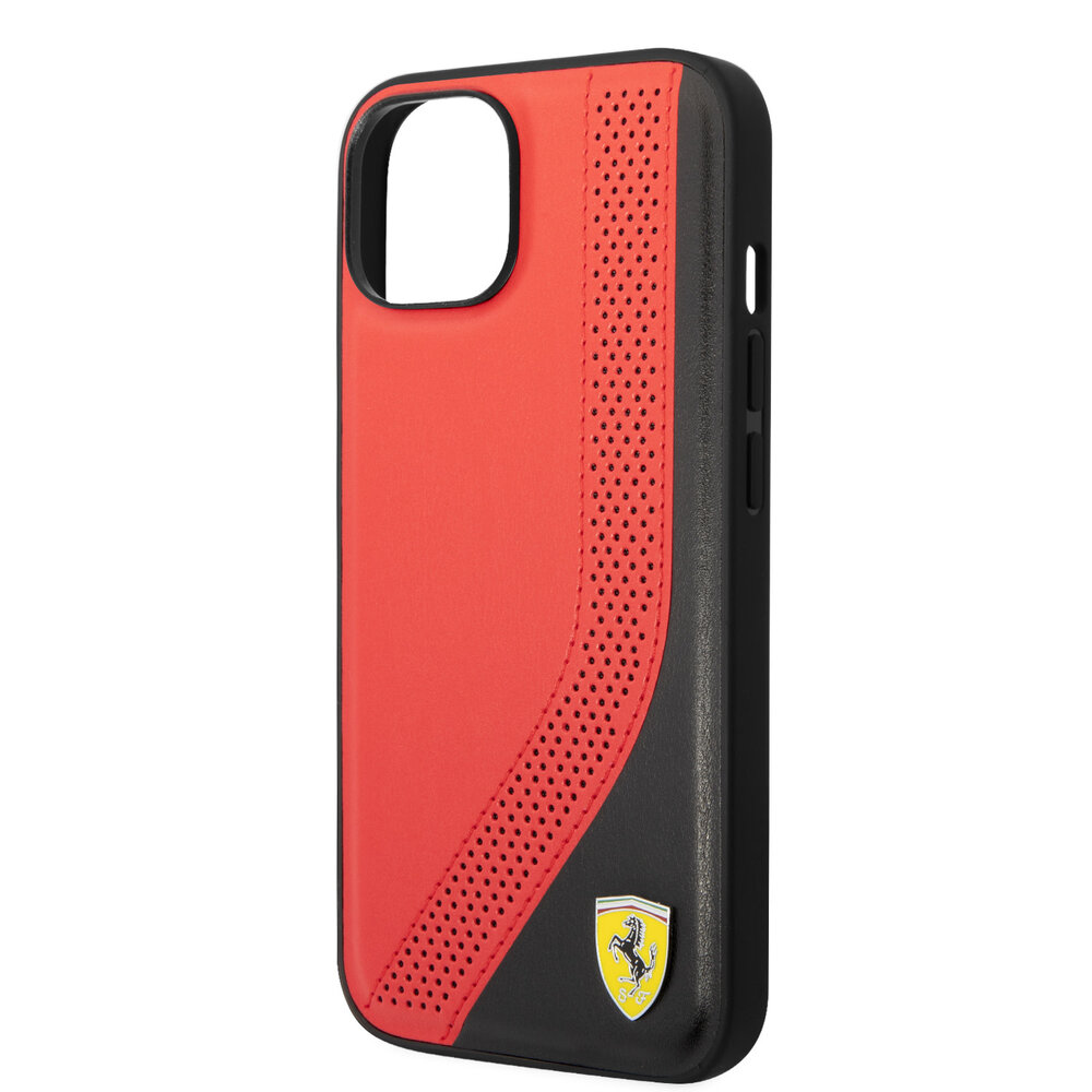 Ferrari Ferrari iPhone 14 Plus Back cover coque Perforated - Rouge Ferrari Ferrari iPhone 14 Plus Back cover coque Perforated - Rouge