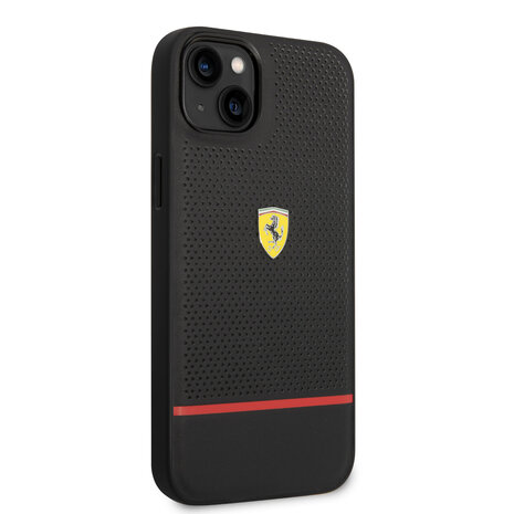 Ferrari Ferrari iPhone 14 Plus Back cover case - Perforated - Black Ferrari Ferrari iPhone 14 Plus Back cover case - Perforated - Black