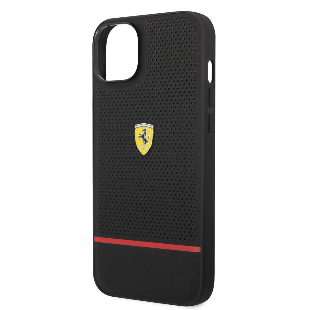 Ferrari Ferrari iPhone 14 Plus Back cover case - Perforated - Black Ferrari Ferrari iPhone 14 Plus Back cover case - Perforated - Black