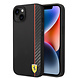 Ferrari Ferrari iPhone 14 Plus Backcover hoesje Bimaterial stripe - Zwart Ferrari Ferrari iPhone 14 Plus Backcover hoesje Bimaterial stripe - Zwart
