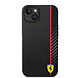 Ferrari Ferrari iPhone 14 Plus Backcover hoesje Bimaterial stripe - Zwart Ferrari Ferrari iPhone 14 Plus Backcover hoesje Bimaterial stripe - Zwart