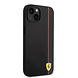 Ferrari Ferrari iPhone 14 Plus Backcover hoesje Bimaterial stripe - Zwart Ferrari Ferrari iPhone 14 Plus Backcover hoesje Bimaterial stripe - Zwart
