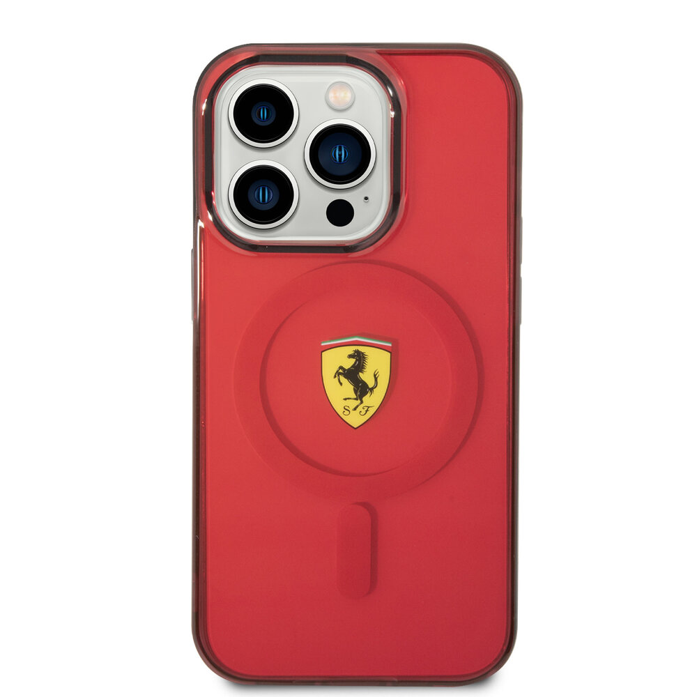 Ferrari Ferrari iPhone 14 Pro Max Back cover coque Translucent Red - Rouge Ferrari Ferrari iPhone 14 Pro Max Back cover coque Translucent Red - Rouge