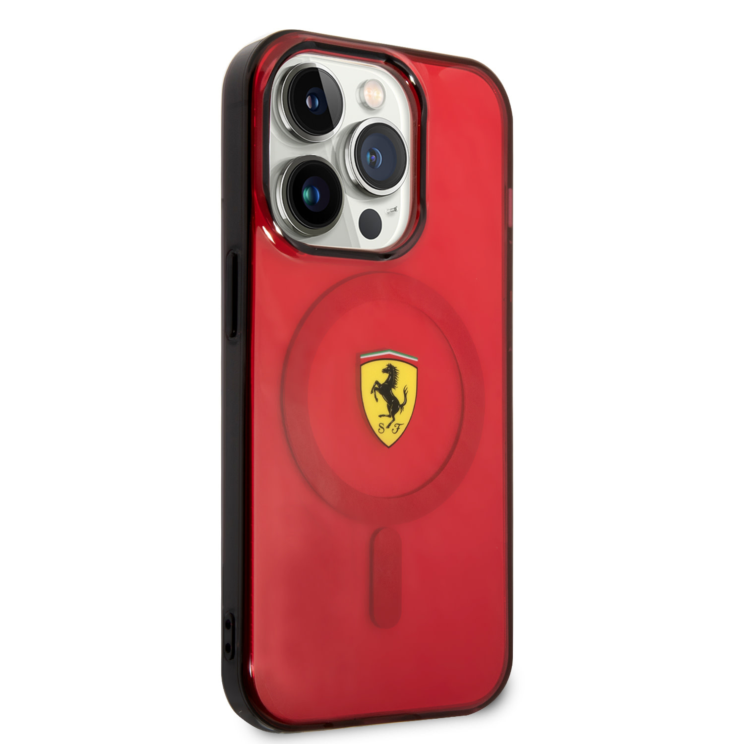 Ferrari Ferrari iPhone 14 Pro Max Backcover hoesje Translucent Red - Rood, foto 4 van 6