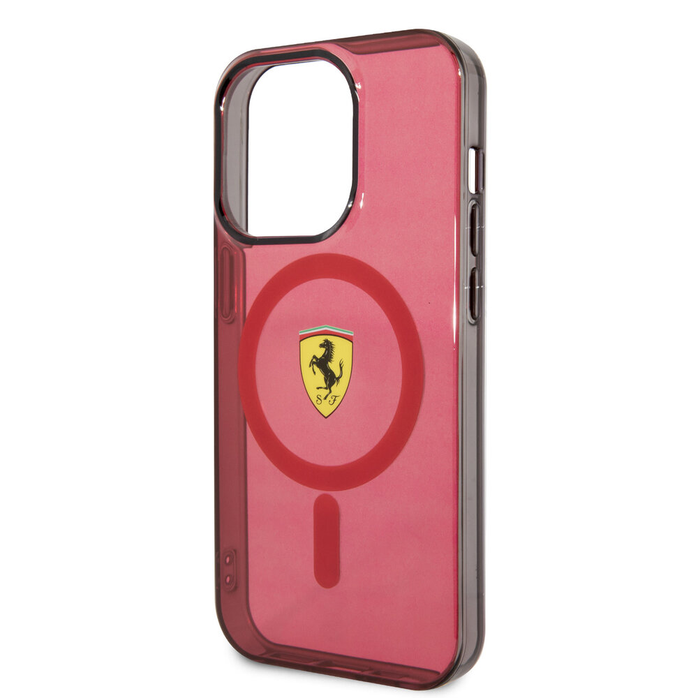 Ferrari Ferrari iPhone 14 Pro Max Back cover coque Translucent Red - Rouge Ferrari Ferrari iPhone 14 Pro Max Back cover coque Translucent Red - Rouge