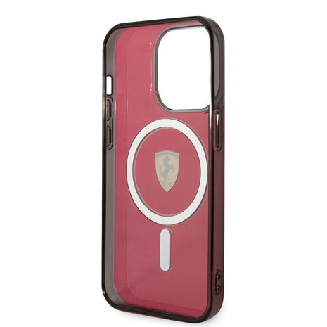 Ferrari Ferrari iPhone 14 Pro Max Back cover coque Translucent Red - Rouge Ferrari Ferrari iPhone 14 Pro Max Back cover coque Translucent Red - Rouge