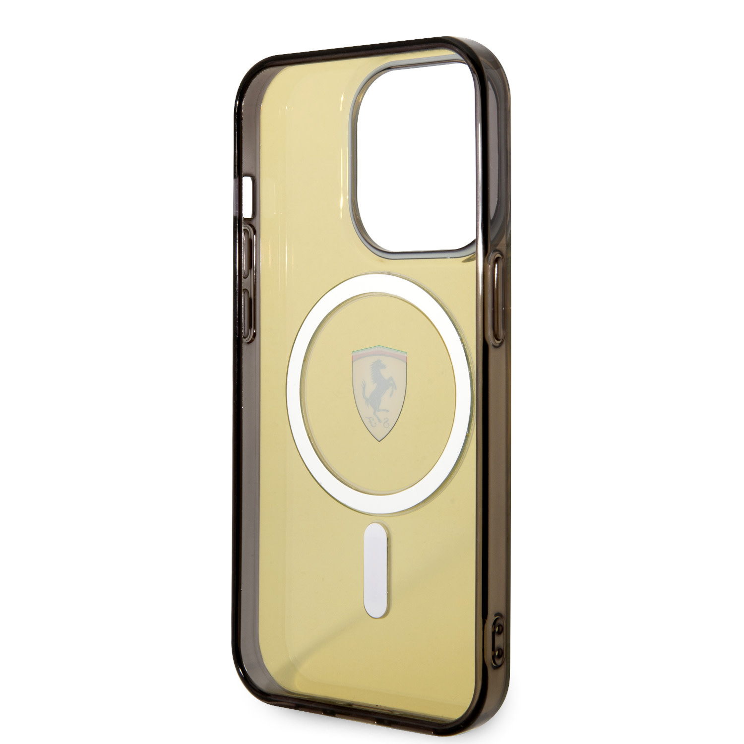 Ferrari Ferrari iPhone 14 Pro Max Backcover hoesje - Magsafe - Translucent Yellow - Geel, foto 6 van 6
