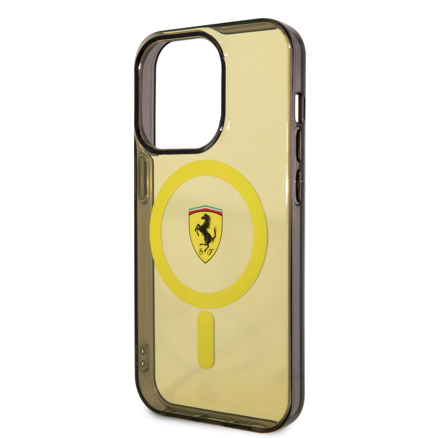 Ferrari Ferrari iPhone 14 Pro Max Backcover hoesje - Magsafe - Translucent Yellow - Geel, foto 5 van 6