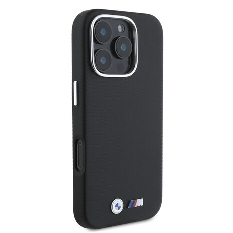 BMW BMW iPhone 16 Pro Back cover coque M Edition Kevlar wrapped metal - Noir