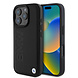 BMW BMW iPhone 16 Pro Backcover hoesje Leather Hot Stamp - Zwart BMW BMW iPhone 16 Pro Backcover hoesje Leather Hot Stamp - Zwart