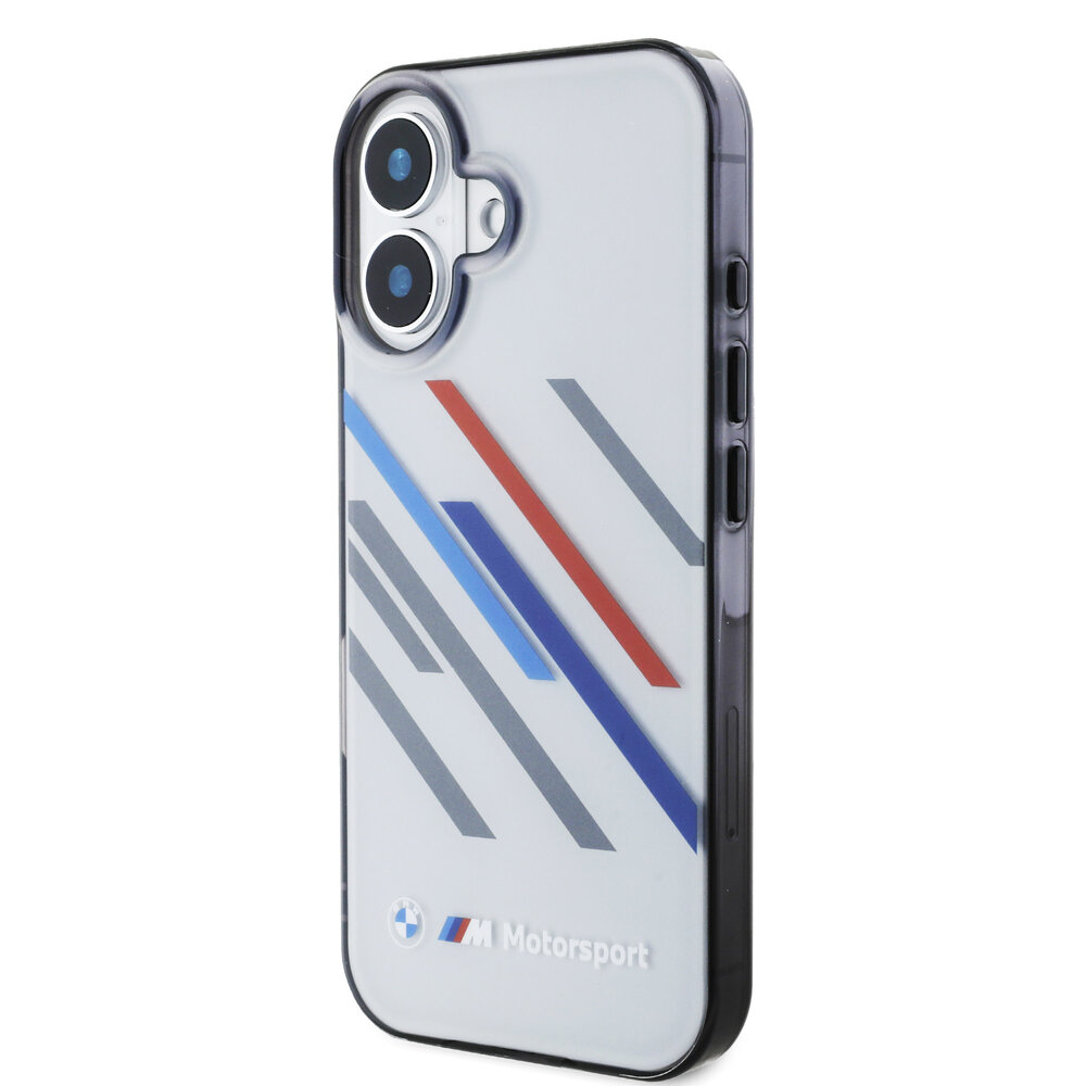BMW BMW iPhone 16 Back cover coque Random Stripes - Gris BMW BMW iPhone 16 Back cover coque Random Stripes - Gris
