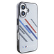 BMW BMW iPhone 16 Backcover hoesje Random Stripes - Grijs BMW BMW iPhone 16 Backcover hoesje Random Stripes - Grijs