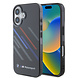 BMW BMW iPhone 16 Backcover hoesje Random Stripes - Zwart BMW BMW iPhone 16 Backcover hoesje Random Stripes - Zwart